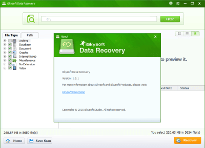 iSkysoft Data Recovery Crack 94fbr PC Software Download screenshot 3