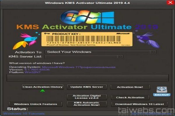 Windows KMS Activator Ultimate 2023 Crack Free Download screenshot 1