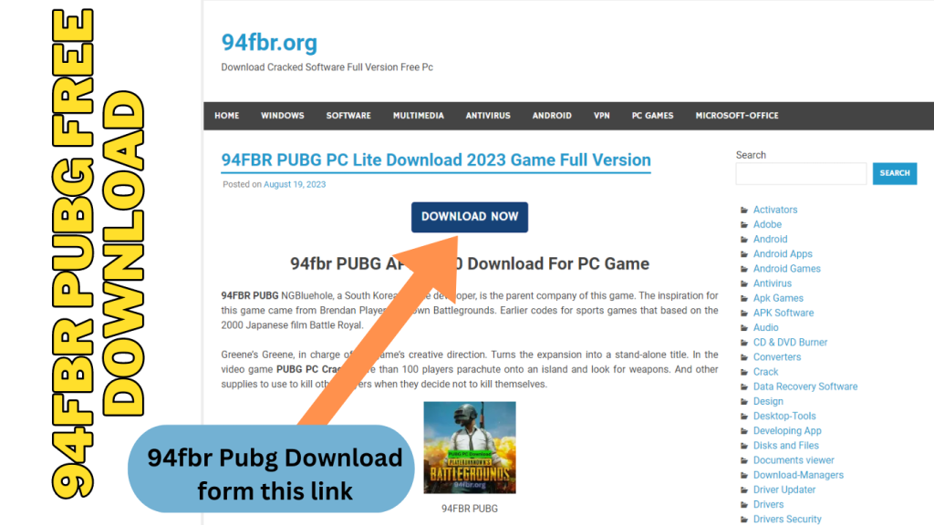 94FBR PUBG Game Download - 64bit Windows in 2024