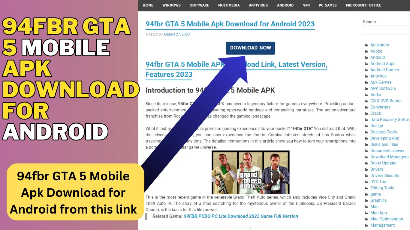 94fbr GTA 5 Game Download For Windows Latest 2025 screenshot 3