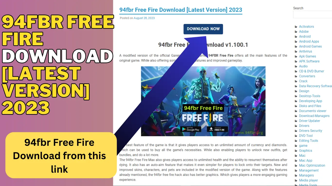 94fbr Free Fire Download For Windows [Latest Version] 2025 screenshot 4