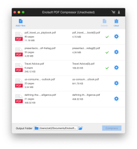 Enolsoft PDF Compressor (free version) download for Mac 