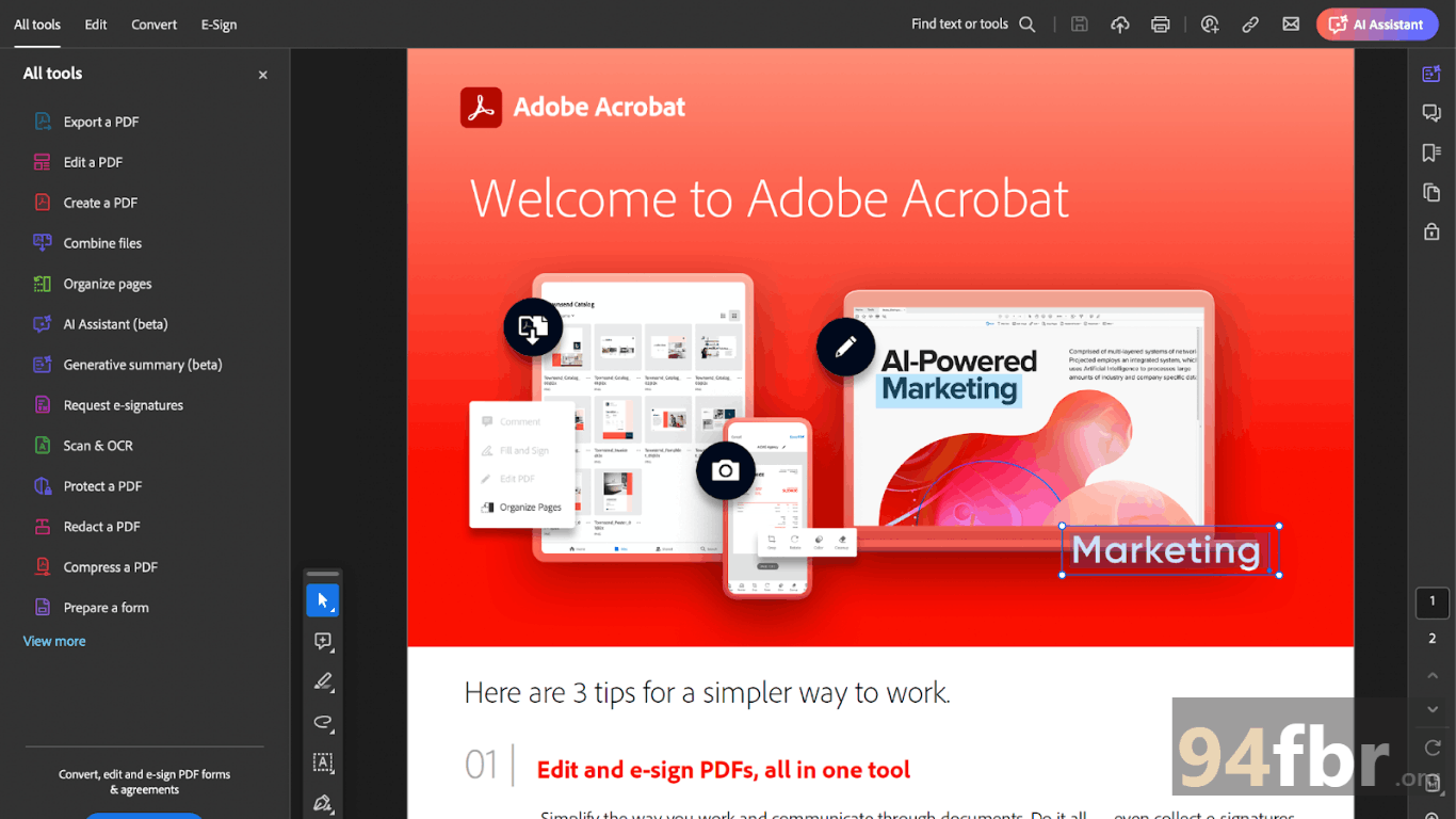 Adobe Acrobat Reader DC for Windows Download | 94FBR screenshot 1
