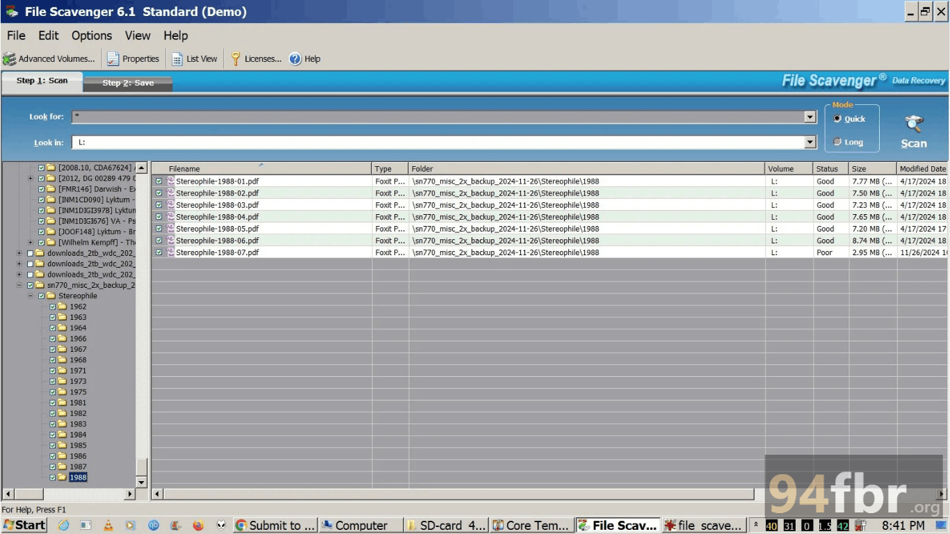 File Scavenger for Windows – Download it from 94FBR screenshot 1