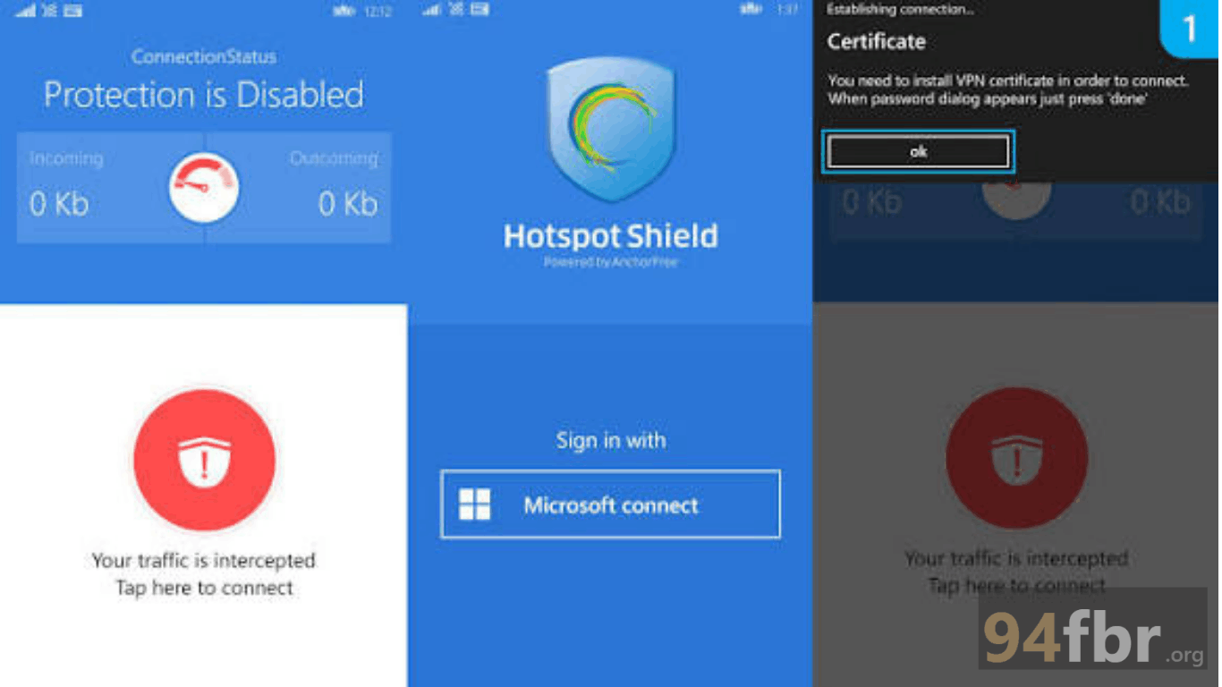 Hotspot Shield VPN for Winodws Download | 94FBR screenshot 1