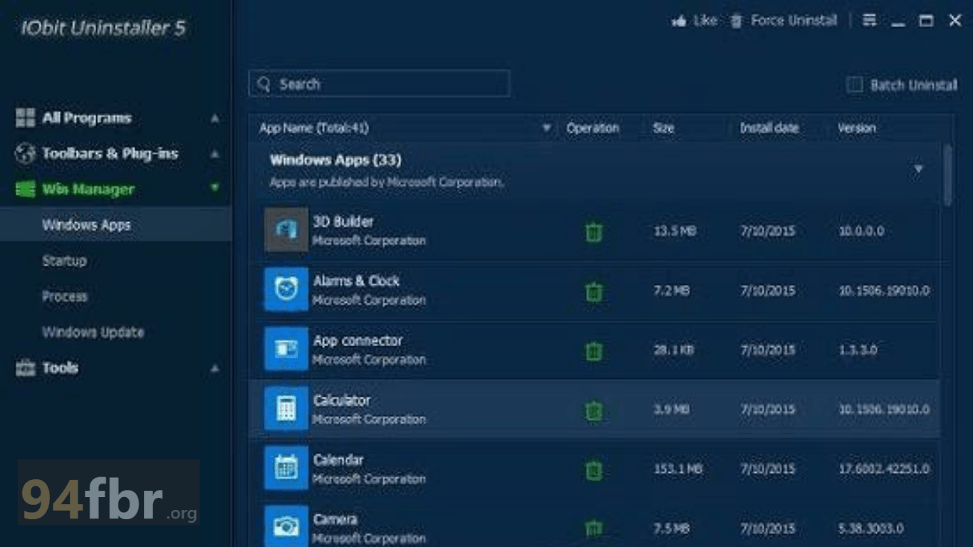 Download IObit Uninstaller for Windows | 94FBR screenshot 1