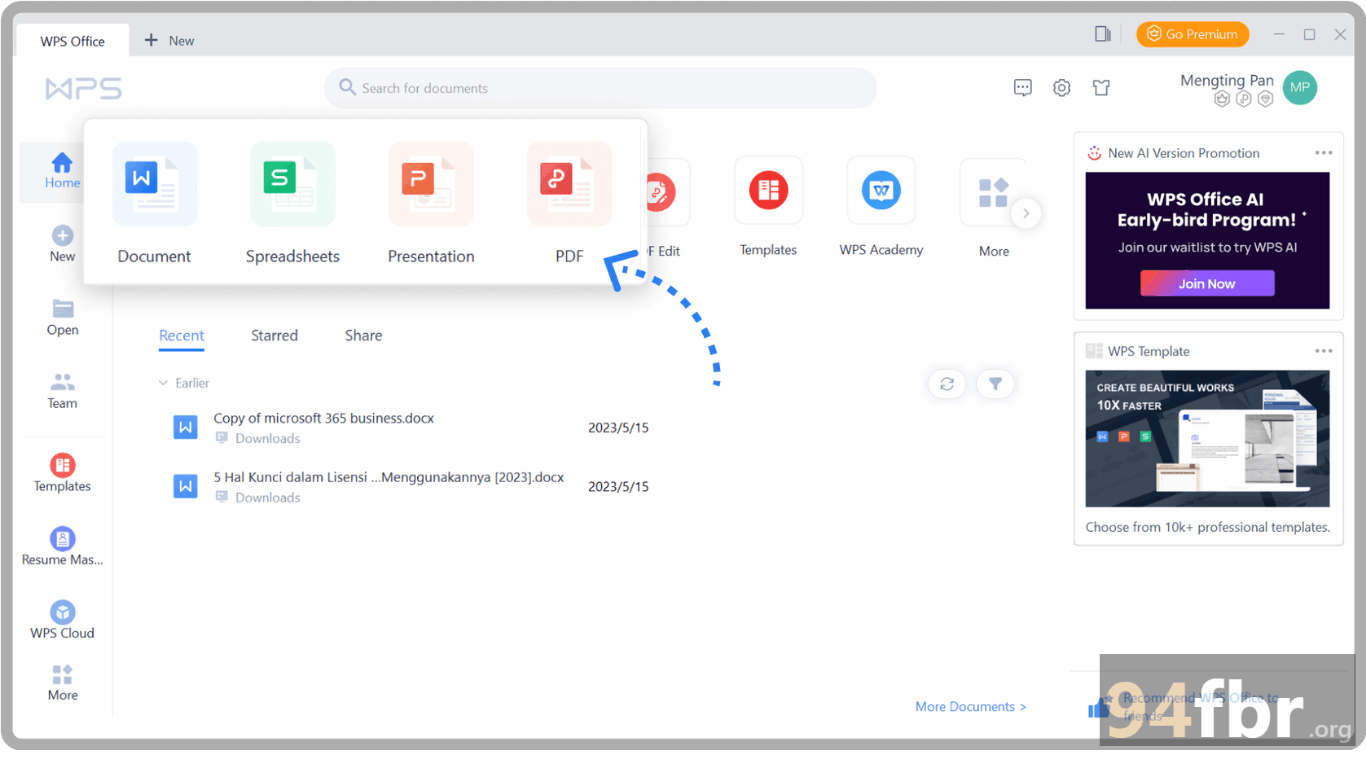 WPS Office Premium For Windows Download | 94FBR screenshot 1